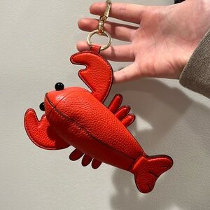 Tory Burch lobster coin purse keychain